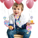 28Pcs Mochi Squishy Toys Boxed with Kids Valentines Cards for Classroom Exchange