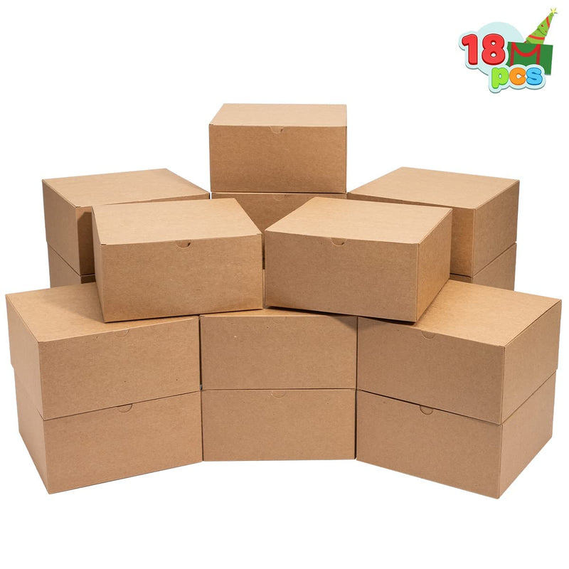 Brown Kraft Paper Gift Box, 18 Pcs