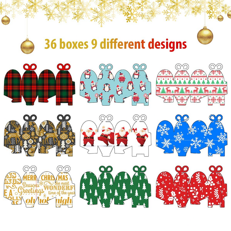 Christmas Gift Boxes, 36 Pcs