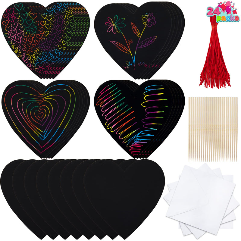 60Pcs Valentines Day Gifts Cards with Scratch Heart