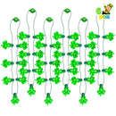 St Patrick's Day LED Shamrock Necklace Set, 6 Pcs