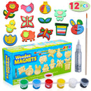 12 Wooden Magnet Creativity Arts & Crafts Painting Kit