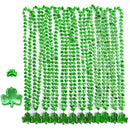 36Pcs Shamrock Green Beaded Necklaces