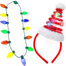 Light-up Headband With Led Bulb Necklace