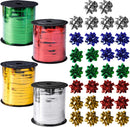 Curling Ribbons with 30 Pcs Bows, 4 Pack