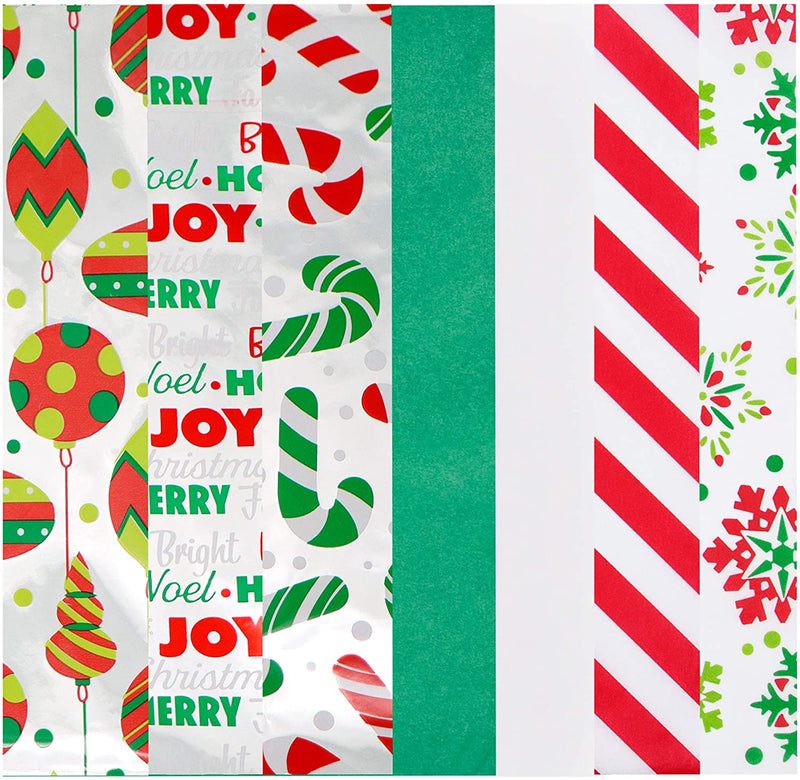 Christmas Tissue Paper w/Hologram & Prints for Gift Decoration and Wrapping