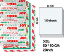 Christmas Tissue Paper w/Hologram & Prints for Gift Decoration and Wrapping