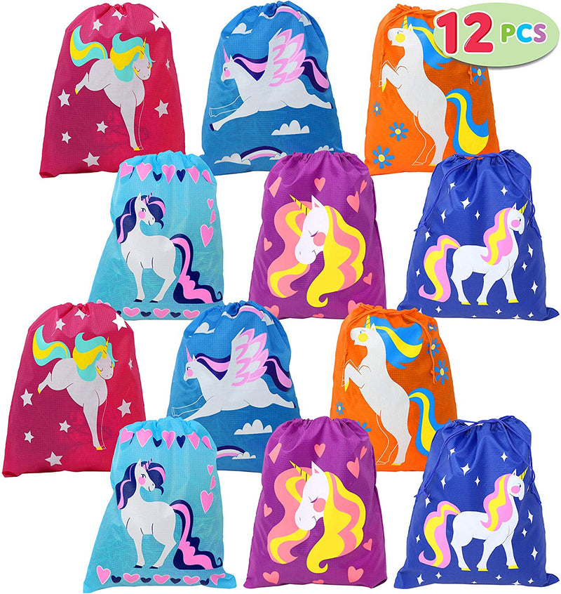12in Unicorn Bags, 12 Pcs