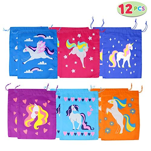 12" Unicorn Bags, 12 Pcs